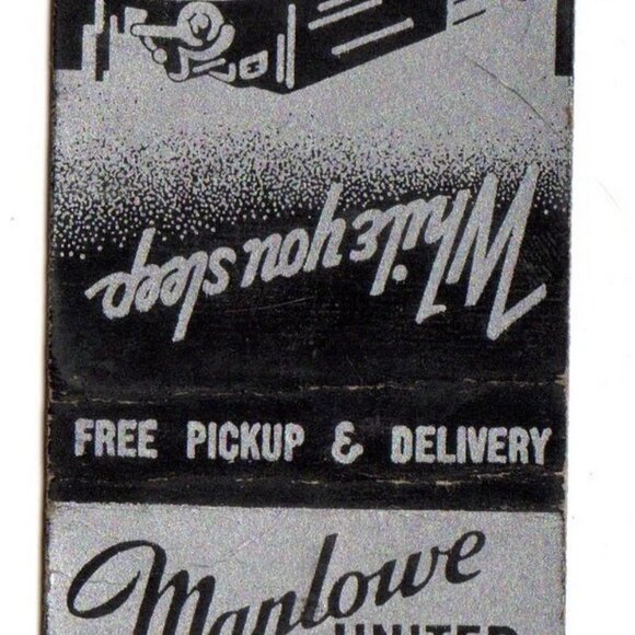 Vintage Matchbook Cover Manlowe Freight Truck Seattle Spokane Washington 1940s - Picture 3 of 4
